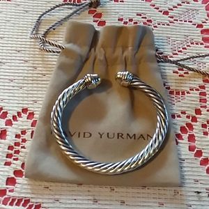 David Yurman 7mm bangle. Sterling and gold! 14k